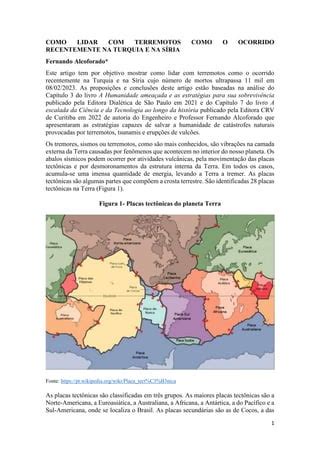 COMO LIDAR TERREMOTOS COMO O OCORRIDO RECENTEMENTE NA TURQUIA E NA