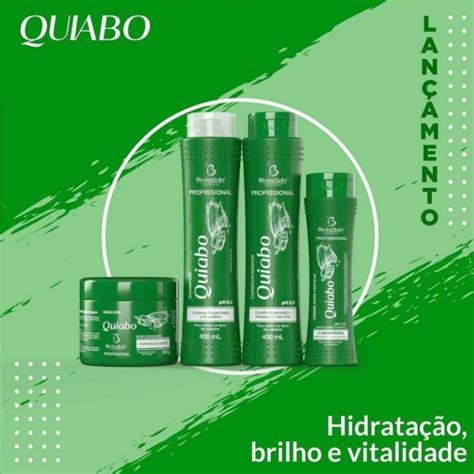 Kit Capilar Quiabo Bio Instinto Itens Shampoo Condicionador M Scara