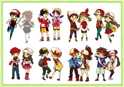 Pokemon Trainers Through The Generations Pokemon Personajes Cómics