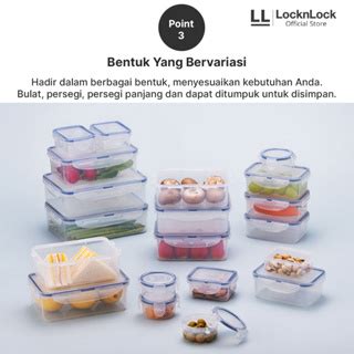 Jual Locknlock Classic Kotak Makan Rectangular Short Ml Hpl