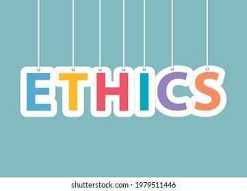 Bioethics Turquoise Word Concept Ethical Principles Stock Vector