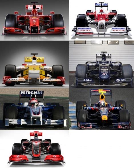 2009 F1 Car Ferrari F60 Toyota TF109 Renault R29 Williams FW31 BMW