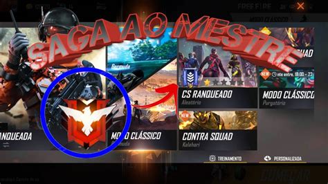 Free Fire Ao Vivo Saga Em Busca Do Mestre No Cs Ranqueada Jogando