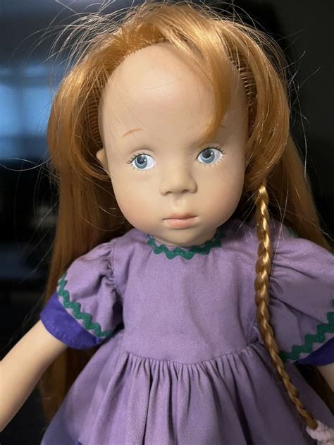 Limited Edition Side Glancing Red Head With Blue Eyes In Purple Dress