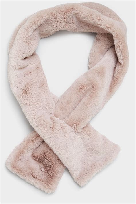 Pink Faux Fur Scarf Yours Clothing