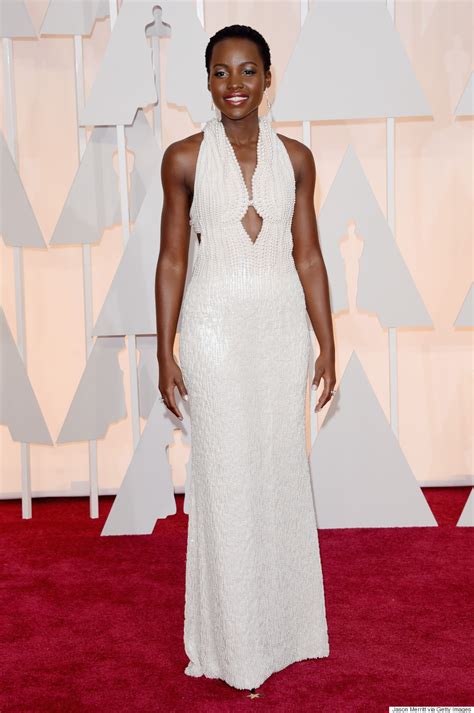 Lupita Nyongos Oscars 2015 Dress Has More Than 6000 Pearls Bow Down