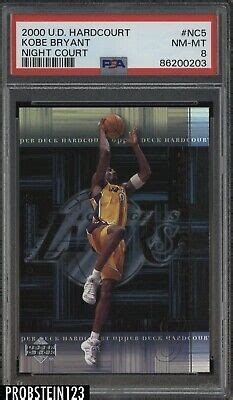 2000 UD Hardcourt Night Court Kobe Bryant Los Angeles Lakers HOF PSA 8