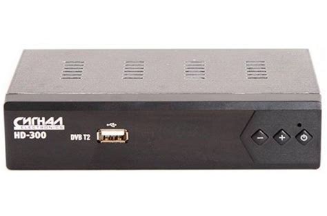 ТВ приставка DVB-T2 Сигнал HD-300 ЭДО металл, дисплей, обучаемый пульт ...