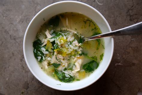 Chicken Soup with Rice, Dill & Spinach — SAM THE COOKING GUY