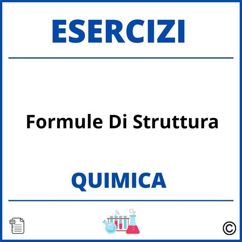 Esercizi Chimica Formule Di Struttura Svolti Soluzioni Pdf