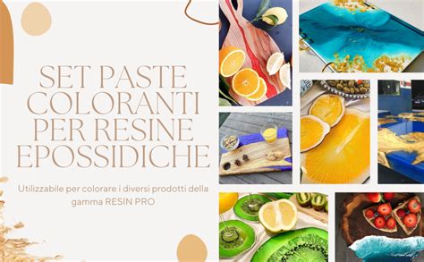 Resin Pro Set Paste Coloranti Colori Concentrati Intensi E