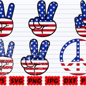 Th Of July Peace Sign Svg Peace Sign Svg Usa Peace Sign Svg America