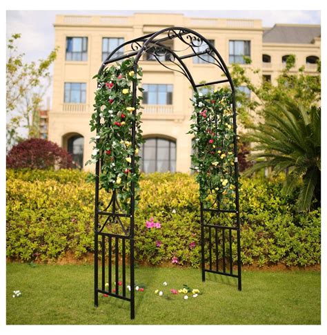 Layelxt Steel Garden Arch 7 2 High X 3 11 Wide Garden Arbor For Various Climbing Plant