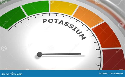 Potassium Level Abstract Scale Food Value Measuring 3d Render Stock Illustration