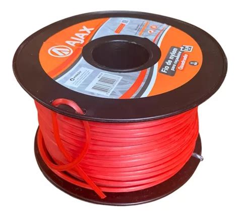 Rolo Fio De Nylon Quadrado 3mm Para Roçadeira Bobina C 1kg Frete grátis