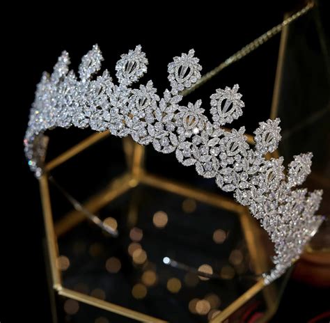 Braut Krone Tiara Diadem Prinzessin Zirconia Braut Diadem Tiara Lisa