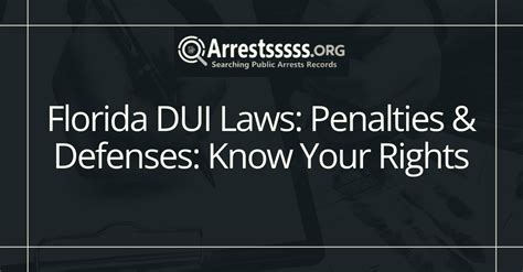 Florida DUI Laws: Penalties & Defenses: Know Your Rights