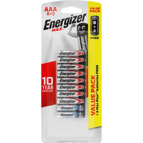 Pack Energizer Max Advanced Aaa Batteries Kmart