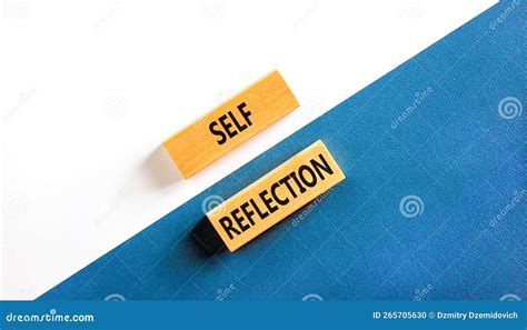 Self Reflection Symbol Concept Word Self Reflection Typed On Wooden