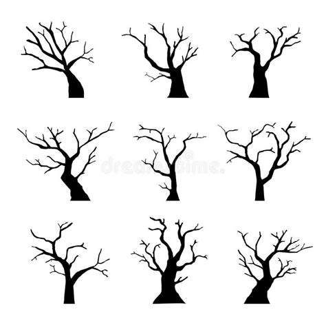 Arbre Mort De Silhouette Illustration De Vecteur Illustration Du