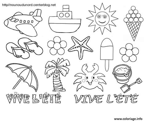 Coloriage Vive Lete Bonne Vacances Ete Jecolorie