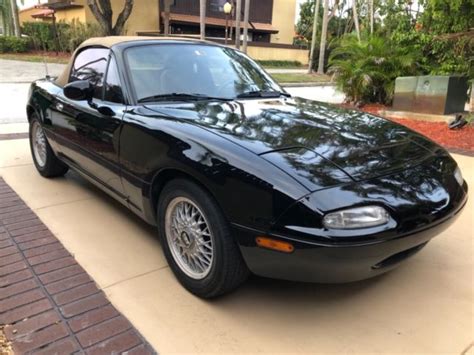 1992 Mazda Miata Super Clean One Owner 5 Speed Black Leather Bbs Wheels