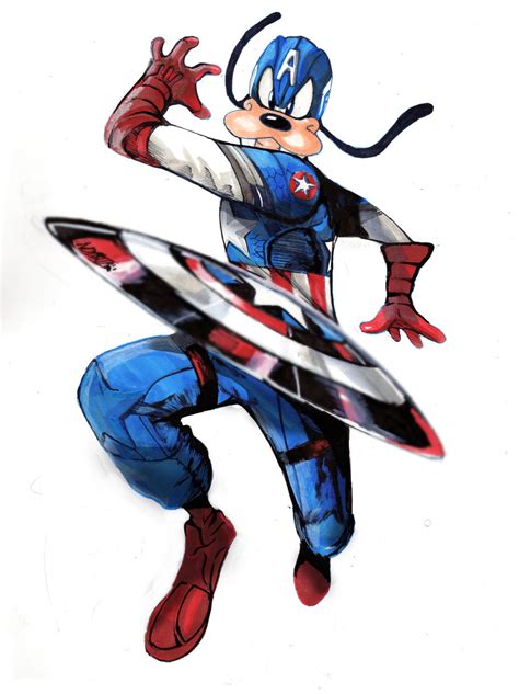 Captain Goofy America By Nikolasdraperivey On Deviantart