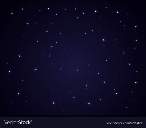 Dark night sky with stars sparkle background Vector Image