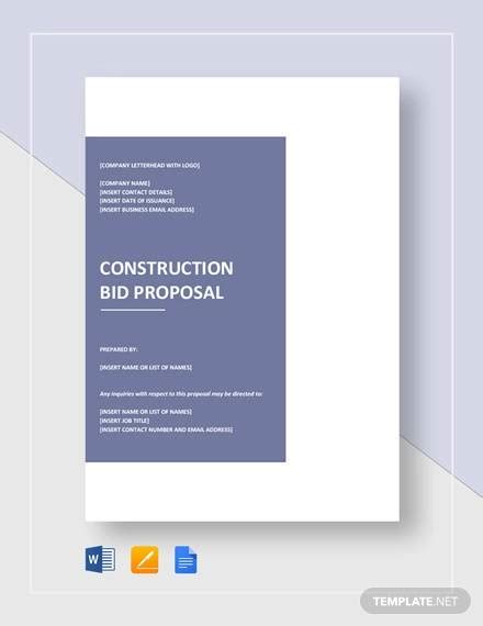 Free 20 Construction Proposal Samples In Pdf Ms World