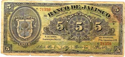 Billete De 5 Pesos Antiguo Revolucion Mexicana Meses Sin Intereses