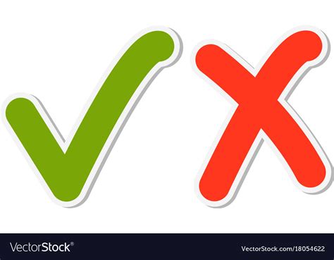 Check mark stickers Royalty Free Vector Image - VectorStock