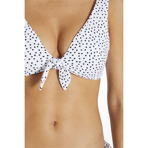 conjunto bikini triángulo relleno extraíble lunares ysabel mora