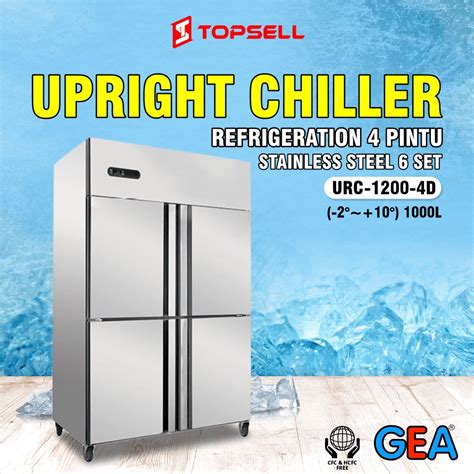 Jual Kulkas Upright Chiller 4 Pintu GEA Full Stainless Steel 6 Set 1000