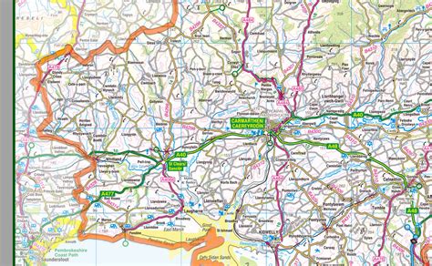 Carmarthenshire County Map