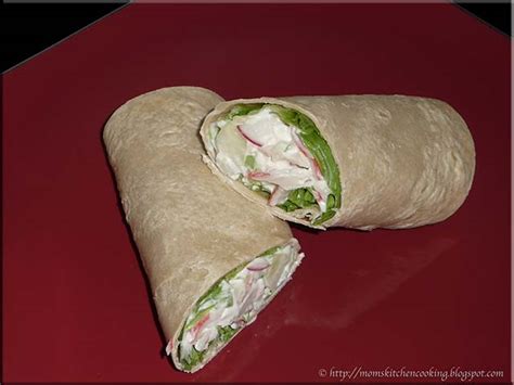 Mom's Cafe Home Cooking: Faux Crab Salad Wraps