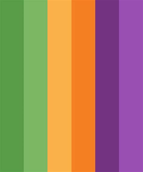 Green, Orange and Purple Color Scheme