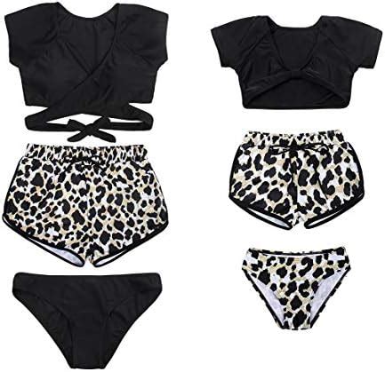 AmzBarley AmzBarley Mädchen Bademode Boyshort 3 teiliges Tankini Set