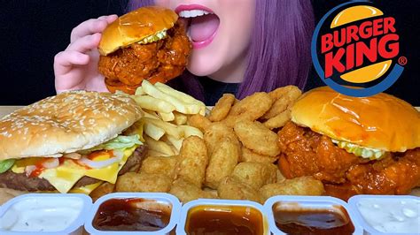 Asmr Burger King Mukbang No Talking New Spicy Crispy Chicken