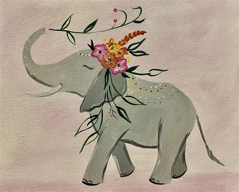 Bohemian Elephant Drawing