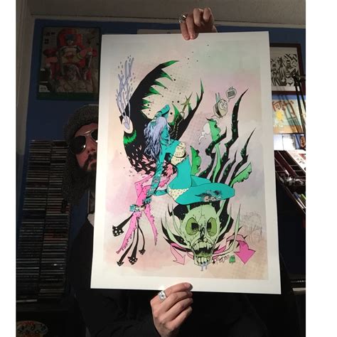 Jim Mahfood Art Print Futuristic Dragon Hand Embellished Prints Xrun