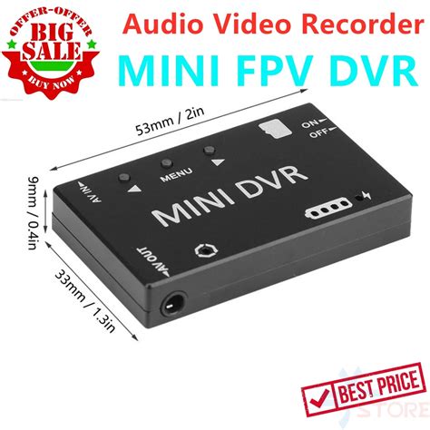 Mini FPV DVR Module NTSC/PAL Switchable Built in Battery Video Audio ...