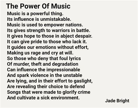 The Power Of Music By Jade Bright Medical School Inspiration School