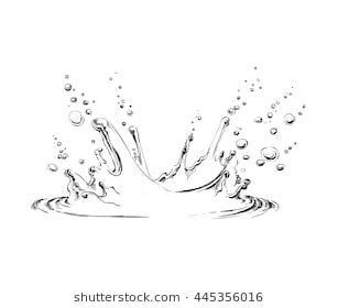 Water Splash Pencil Drawing