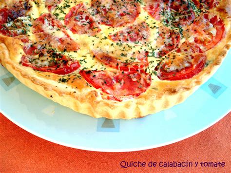 Cocinax2 Las recetas de Laurita Quiche de calabacín y tomate