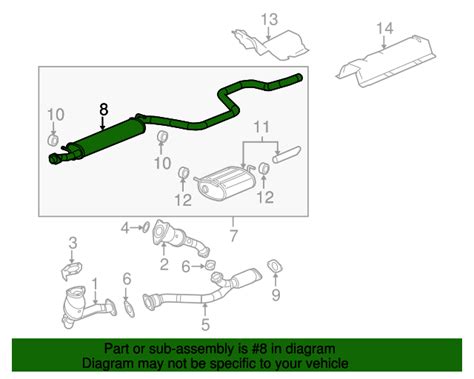 2004 2007 Chevrolet Malibu Exhaust Muffler Assembly 15828658 Quirkparts