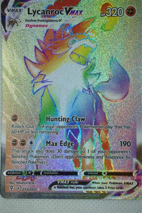 Lycanroc Vmax Hyper Rare Evolving Skies Enkeltkort