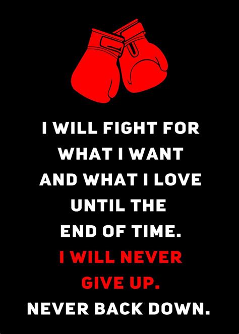 Boxing Motivation Quotes Poster By Creative Visual Displate