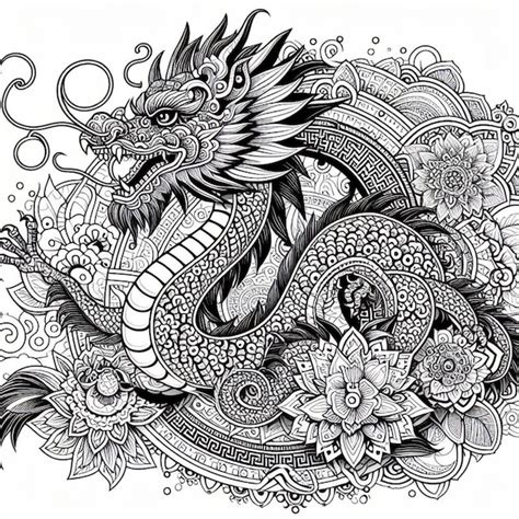 Premium Photo Dragon Mandala