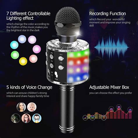 Karaoke Microfono Senza Fili 4 In 1 Bluetooth Microfono Per I Bambini