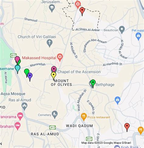 Mount Of Olives Map